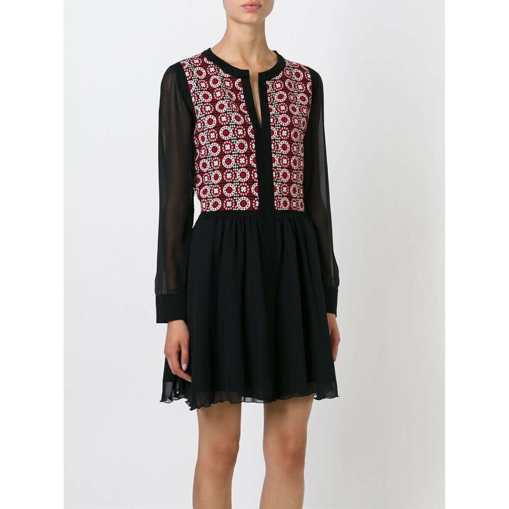 Philosophy di Lorenzo Serafini 8 Knitted Sheer Dress Red White